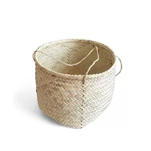 سبد حصیری دسته دار